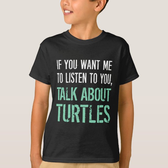 Roligt samtal om skjortan för sköldpaddor T Tee Shirt (Framsida)