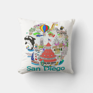 Roligt San Diego California Kudde