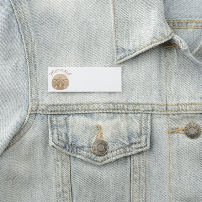 Roligt Sand Helgdag Sjöjungfru Sand Dollar Art-str Namnbricka (På plats)