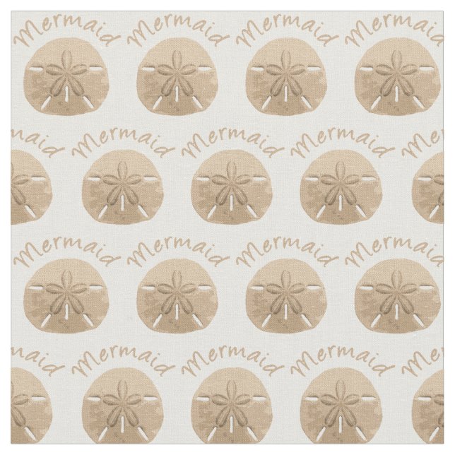 Roligt Sand Helgdag Sjöjungfru Sand Dollar Art-str Tyg (Närbild)