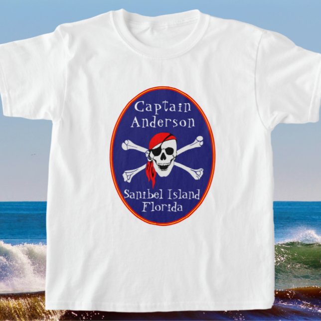 Roligt Sanibel Island FL Pirat med Namn Child T Shirt (Skapare uppladdad)