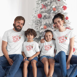 Roligt Santa är min BFF-jul Humor T Shirt
