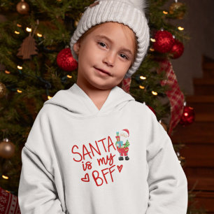 Roligt Santa är min BFF-julfet RedText T Shirt
