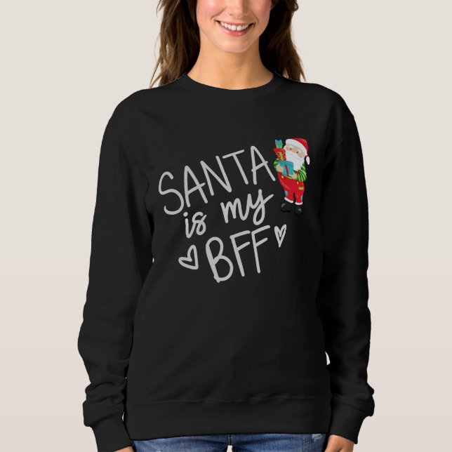 Roligt Santa är min BFF-jultext med fetstil T Shirt (Framsida)