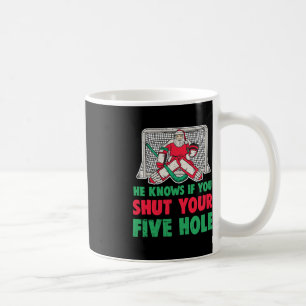 Roligt Santa Ice Hockey Goaltender Goalie 1 Kaffemugg