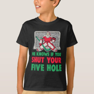 Roligt Santa Ice Hockey Goaltender Goalie 1 T Shirt