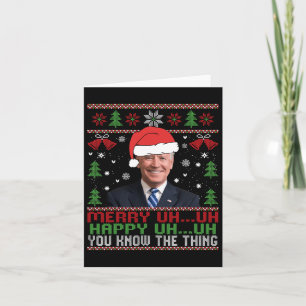 Roligt Santa Joe Biden Merry Öh Jul Ugly Kort