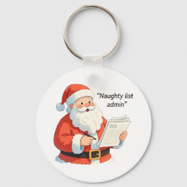 Roligt Santa Naughty List Admin jul Humor Gift Nyckelring