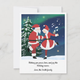 Roligt Santa och Claus-julkort Julkort