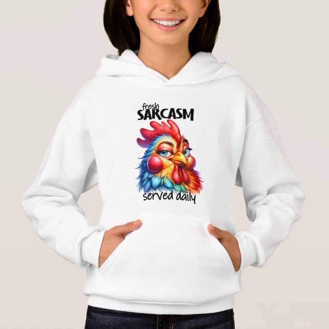 Roligt sarkasm kyckling ord konst  t shirt (Framsida)