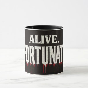 Roligt Sarksastiskt Levande Tyvärr Halloween Mugg
