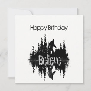 Roligt Sasquatch Big Foot Birthday Card Kort