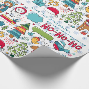 Roligt Scandinavian jul FolArt HYGGE Named Presentpapper