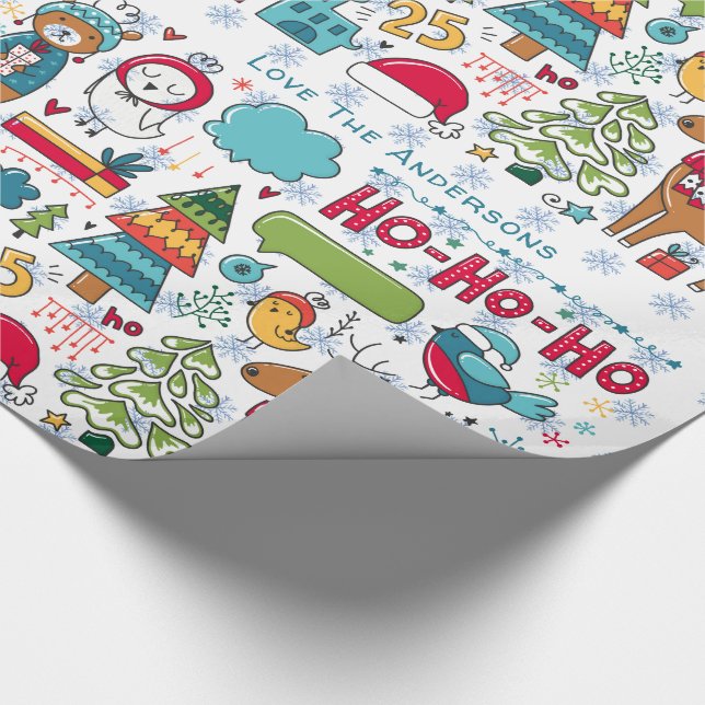 Roligt Scandinavian jul FolArt HYGGE Named Presentpapper (Hörn)