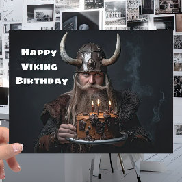Roligt Scandinavian Viking Warrior - Nordiska föde Kort