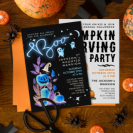 Roligt Scary Halloween Night Haunted Mansion Party Inbjudningar