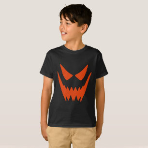 Roligt Scary Spooky Pumpkin Jack o lantern Ansikte T Shirt