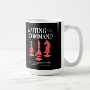 Roligt Schack Spelar Väntar på Kommando Strategi Kaffemugg