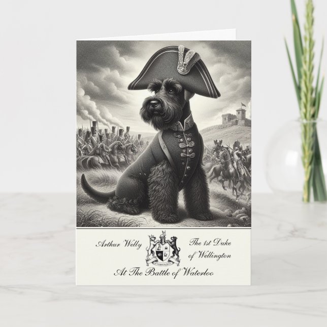 Roligt Schnauzer British History Foleting Card Kort (Framsida)