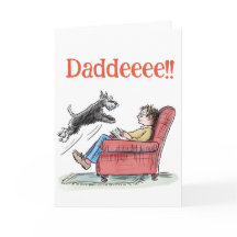 Roligt Schnauzer Fars Dag Gratulationskort