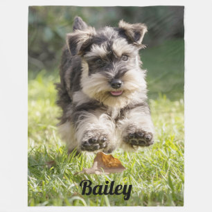 Roligt Schnauzer Personlig Fleecefilt