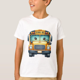Roligt School Buss Design för barn T Shirt
