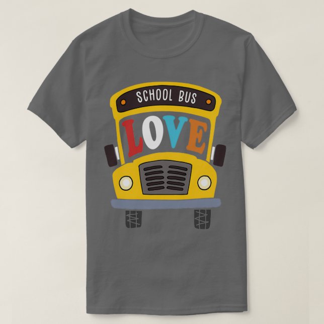 Roligt School Buss Driver Gift Design Idea Gult Bu T Shirt (Design framsida)