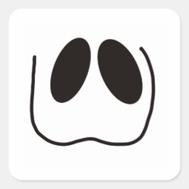 Roligt, scoky, spöke ansikte för Halloween Fyrkantigt Klistermärke