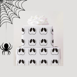 Roligt, scoky, spöke ansikte för Halloween Presentpapper