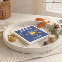 Roligt Scorpio First Birthday & Guld Confetti