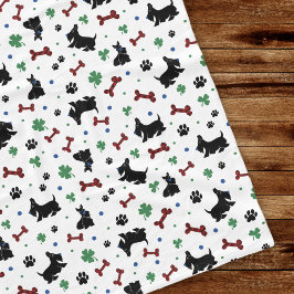 Roligt Scottie Shamrocks Lucky Colorful Cute Fleecefilt