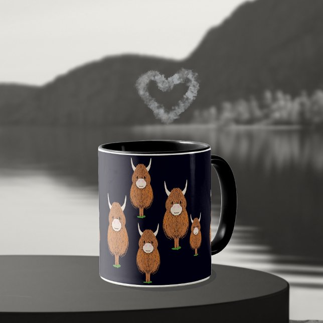 Roligt Scottish Highland Cows Mugg (Skapare uppladdad)