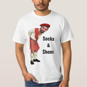 Roligt Scottish Kilt Wearers 'Socks & Shoes' Retor T Shirt