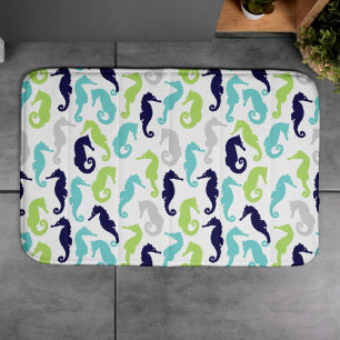 Roligt Sea Horses Mönster Badrumsmatta