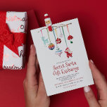 Roligt Secret Santa Gift Exchange Party Inbjudningar<br><div class="desc">Fira ge säsongen med en liten bit stollig och nostalgia genom den hemliga inbjudan till jultomtgift. Den dekorerade med charmerande vintage-stil-dekorationer - från en lekfull tomt till färgstarka bubblor och en delikat hjort - fångar den här designen helgdag roligt med ett modernt men nostalgiskt smak. Vattenfärgen inslag skapar en mysigt,...</div>