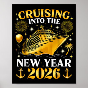 Roligt seglande in i 2026 nyårsmatchande familj poster
