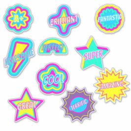 Roligt Selection of Reward Teacher Sticker Pack Klistermärken