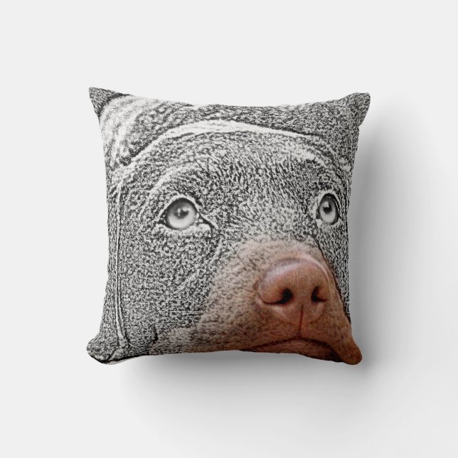 Roligt Selektiva foto-accentpaneler för Färg Hund Kudde (Framsida)
