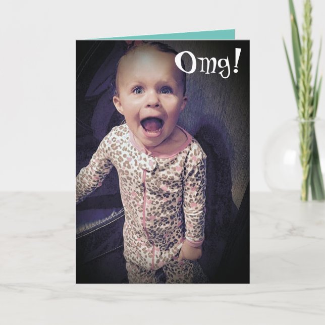 Roligt sent födelsedagsgratulationskort kort (Framsida)