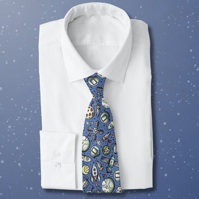 Roligt serie-mönster från rymden slips (Skapare uppladdad)