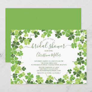 Roligt Shamrock Irish Inbjudningskort för möhippan