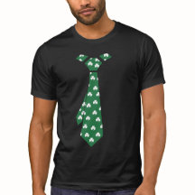 Roligt Shamrock Mönster Faux Tie St. Patrick's Day