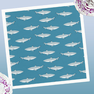 Roligt Shark Underwater Thees Pappersservett