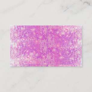 Roligt Shock rosa och Lila Sparkly Sequins Visitkort