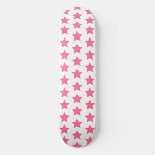 Roligt Shock rosa Stars Mönster - Flickor Skateboard Bräda 21,5 Cm
