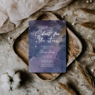 Roligt, sikta mot stjärnorna examensfest  inbjudningar