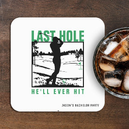 Roligt Sistahål Spenn golfbröllop Underlägg Papper Kvadrat