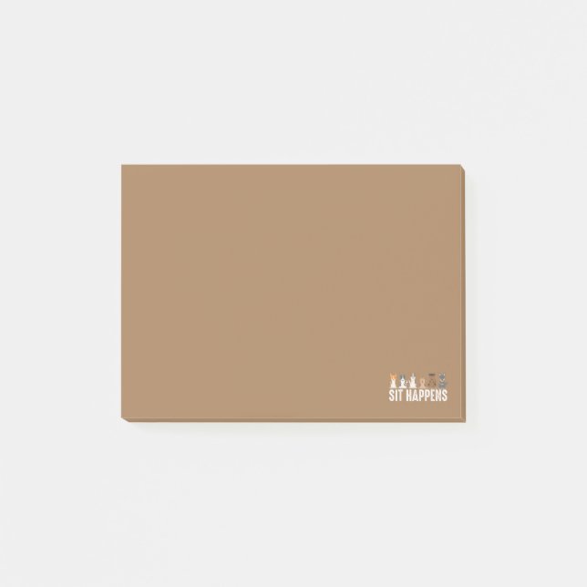 Roligt Sitter Händer Coola Sittande Hundar Post-it Block (Framsida)