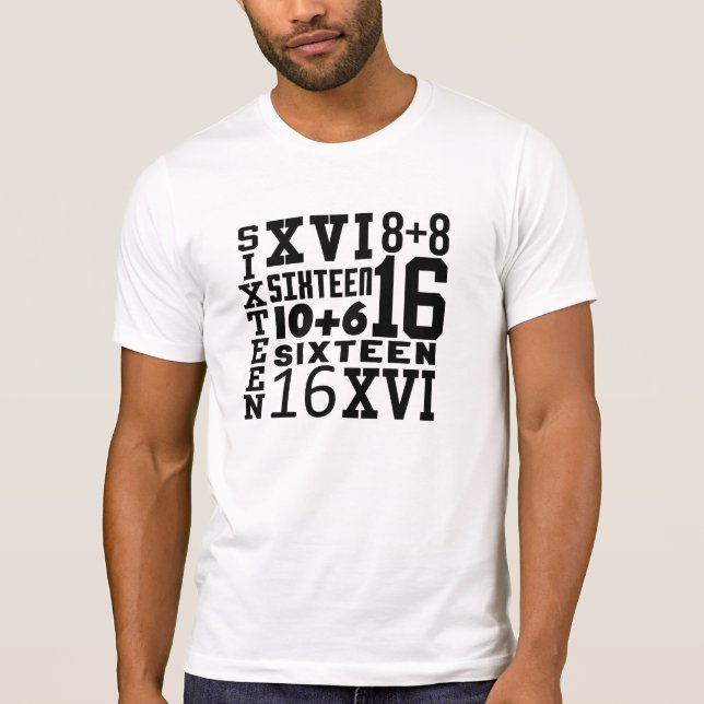 Roligt SJÄLVSTÄNDIG 16:e BIRTHDAY T-shirt (Framsida)