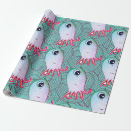 ROLIGT SJÖMONSTER JAPANESE VINKAR Wrapping Papper Presentpapper